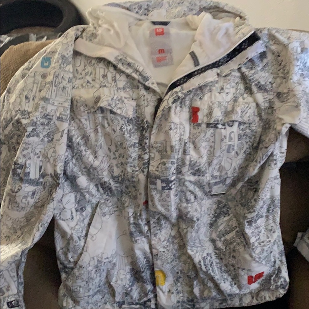 Burton Element shell jacket in white print